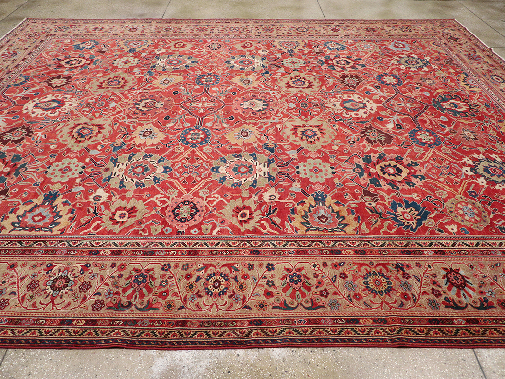 Antique Persian Mahal Large Room Size Carpet, No.32415 - Gsblank
