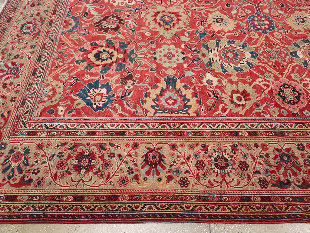 Antique Persian Mahal Large Room Size Carpet, No.32415 - Gsblank