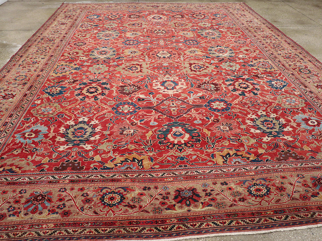 Antique Persian Mahal Large Room Size Carpet, No.32415 - Gsblank