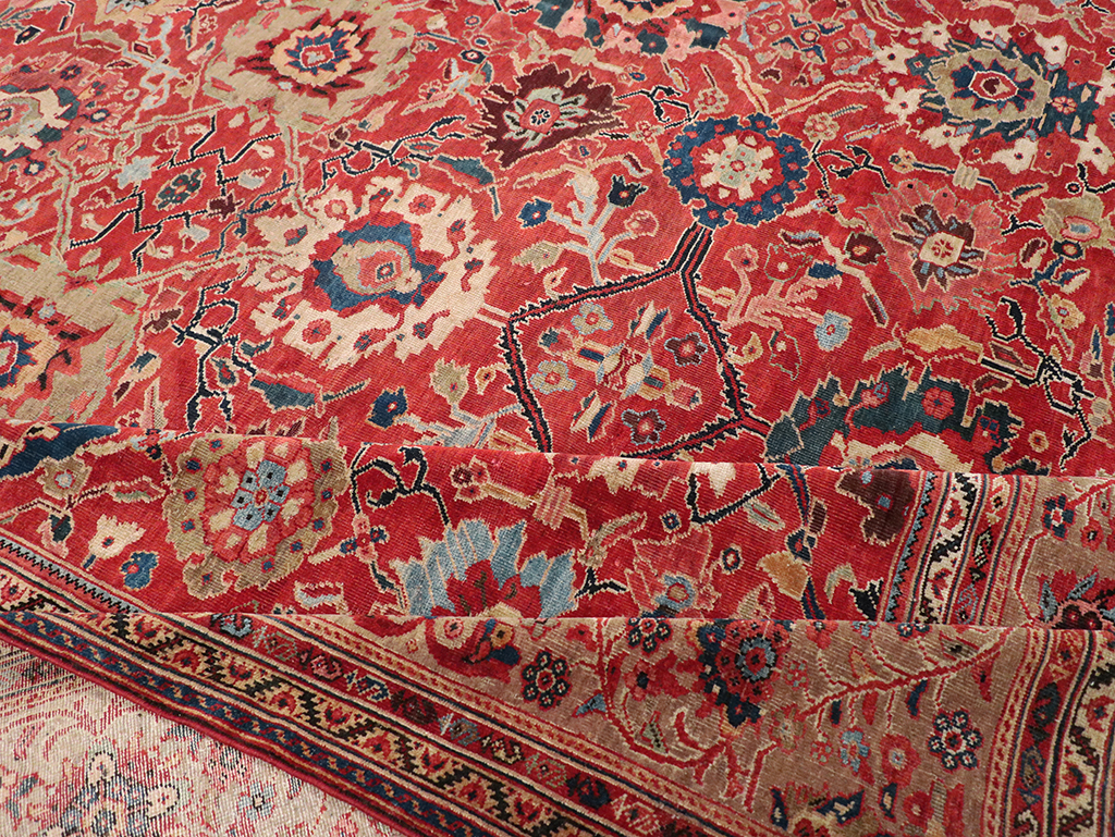 Antique Persian Mahal Large Room Size Carpet, No.32415 - Gsblank
