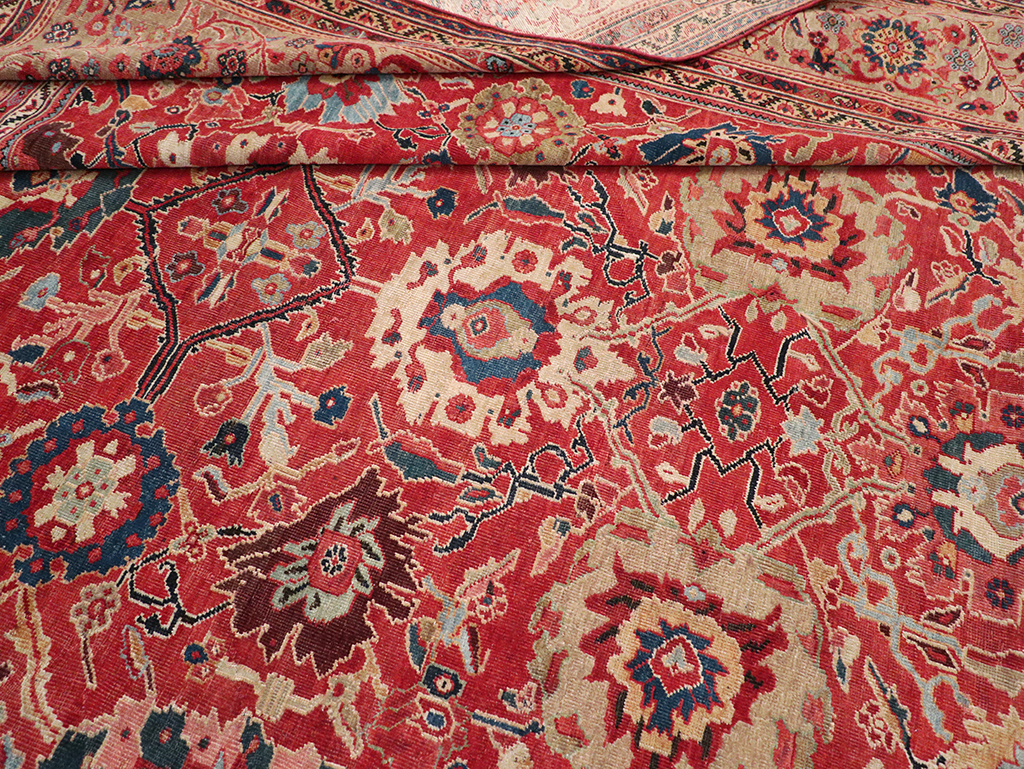 Antique Persian Mahal Large Room Size Carpet, No.32415 - Gsblank