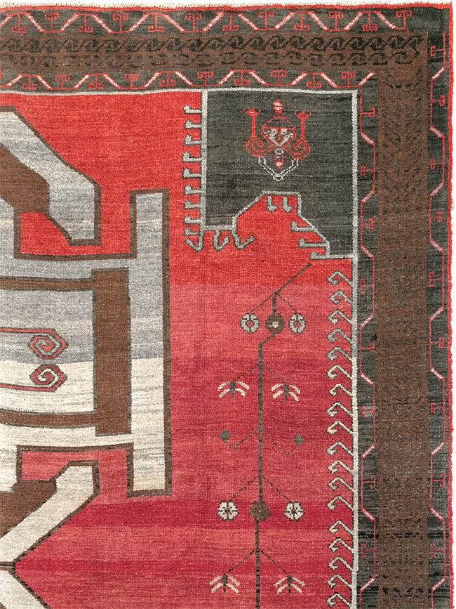 Vintage Turkish Anatolian Tribal Room Size Carpet, No.32419 - Gsblank