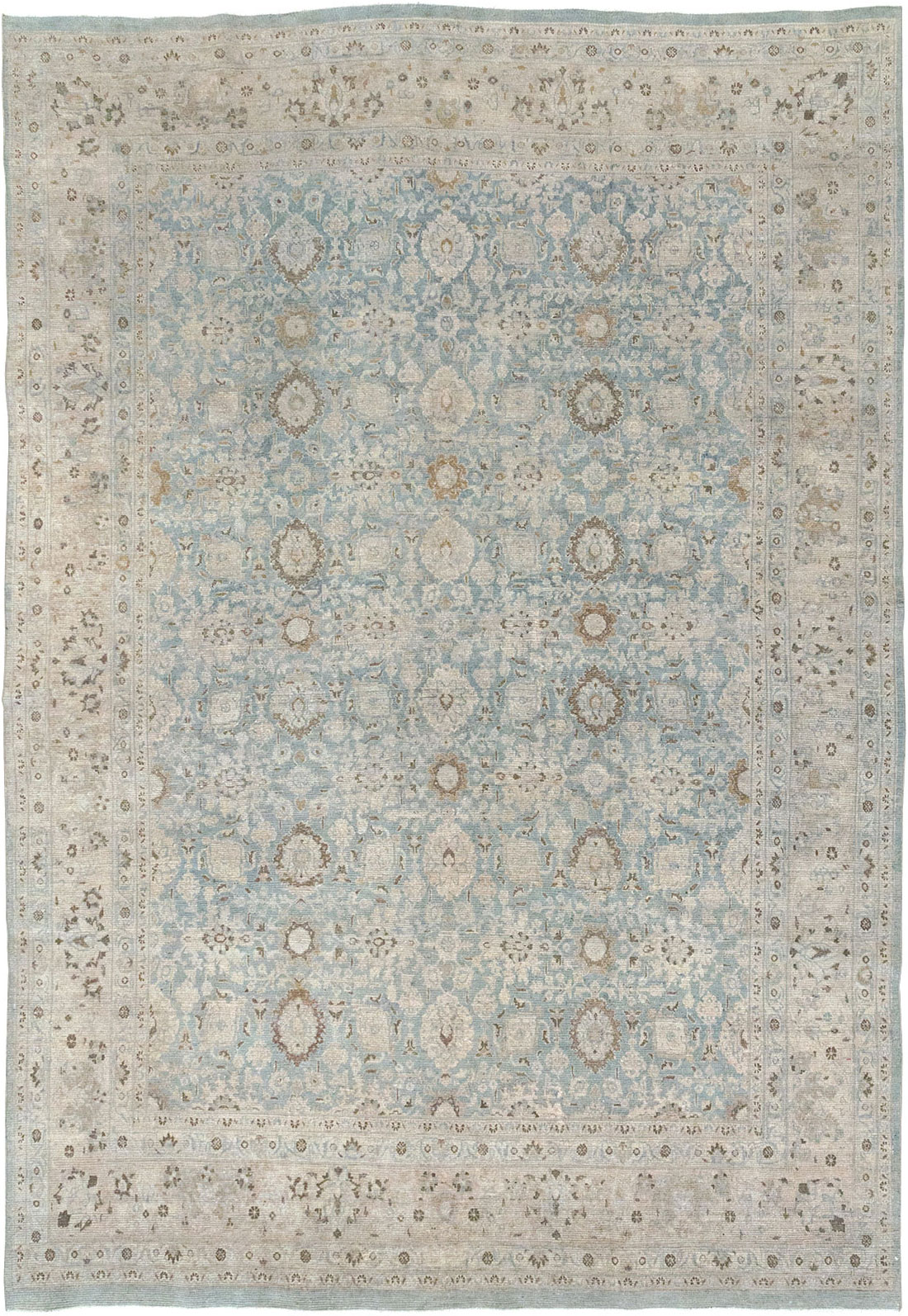 Antique Persian Mashad Room Size Carpet, No.32421 - Gsblank