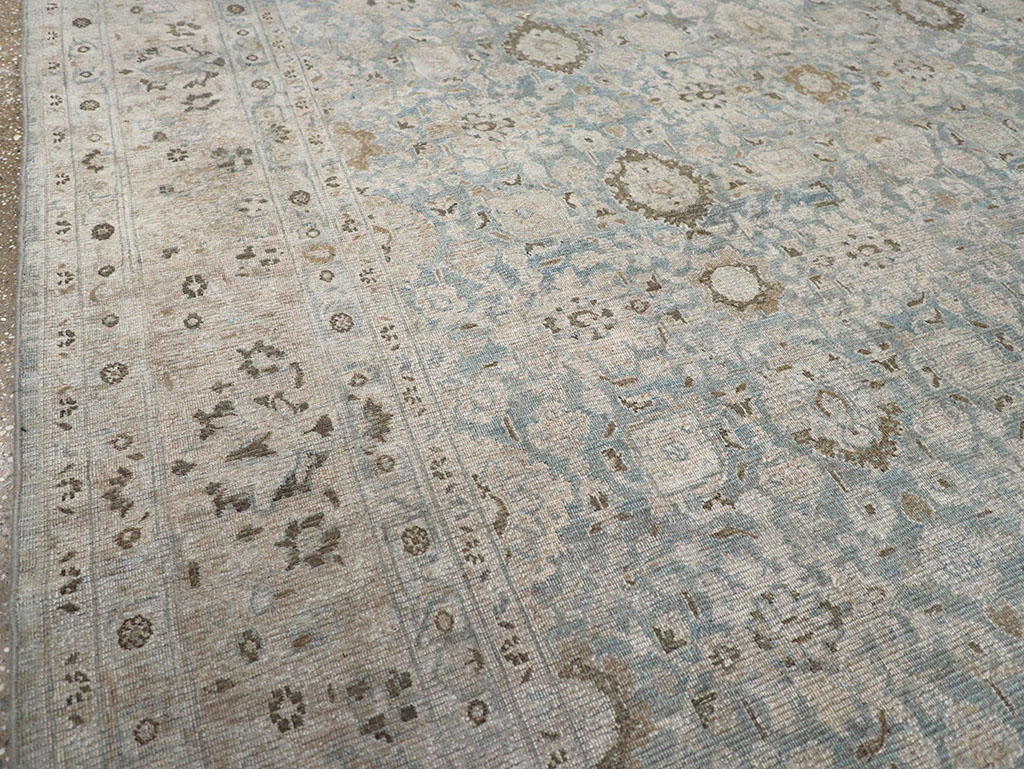 Antique Persian Mashad Room Size Carpet, No.32421 - Gsblank