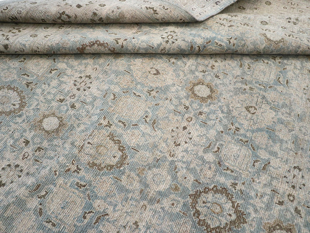 Antique Persian Mashad Room Size Carpet, No.32421 - Gsblank