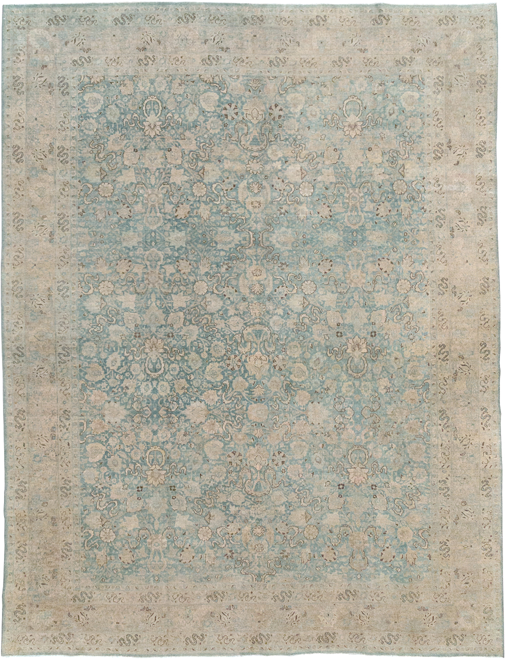 Antique Persian Tabriz Room Size Carpet, No.32422 - Gsblank
