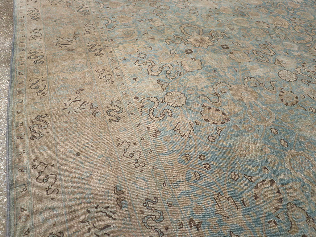 Antique Persian Tabriz Room Size Carpet, No.32422 - Gsblank