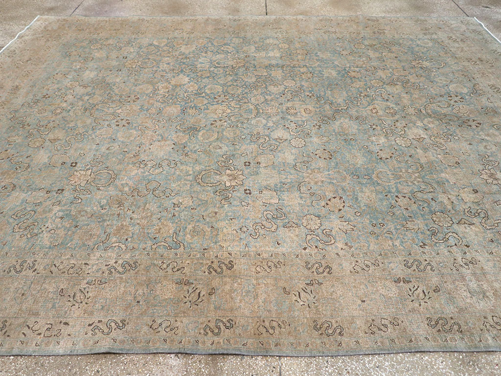 Antique Persian Tabriz Room Size Carpet, No.32422 - Gsblank