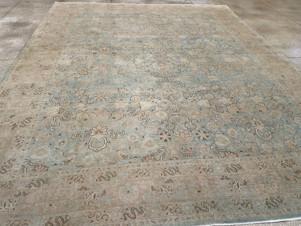 Antique Persian Tabriz Room Size Carpet, No.32422 - Gsblank