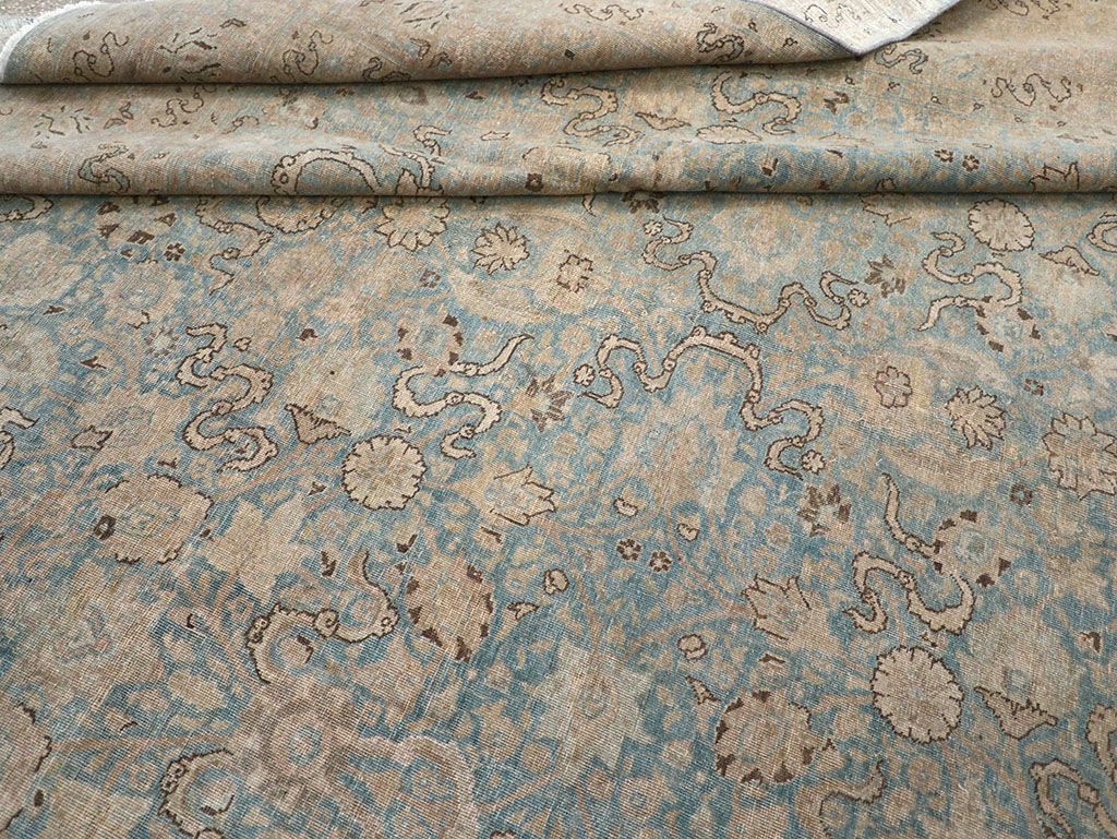 Antique Persian Tabriz Room Size Carpet, No.32422 - Gsblank