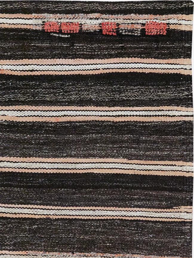 Vintage Persian Flatweave Kilim Pictorial Throw Rug, No.32428 - Gsblank