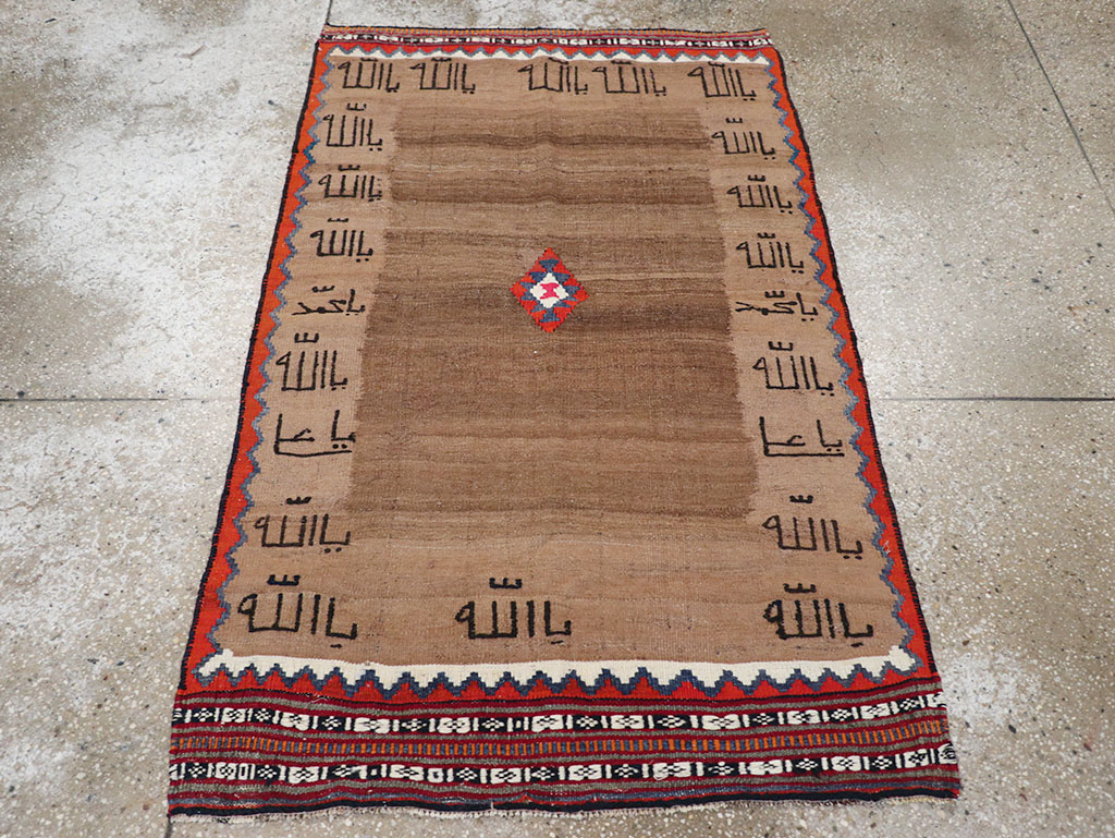 Vintage Persian Flatweave Kilim Throw Rug, No.32429 - Gsblank