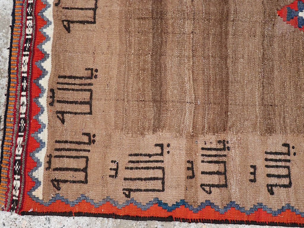 Vintage Persian Flatweave Kilim Throw Rug, No.32429 - Gsblank