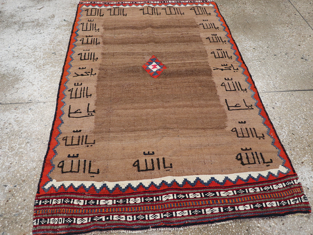Vintage Persian Flatweave Kilim Throw Rug, No.32429 - Gsblank
