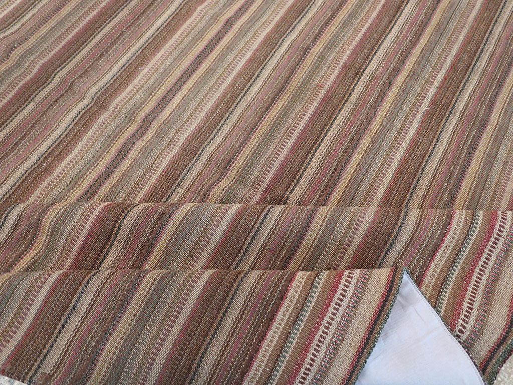 Vintage Persian Flatweave Kilim Room Size Carpet, No.32430 - Gsblank