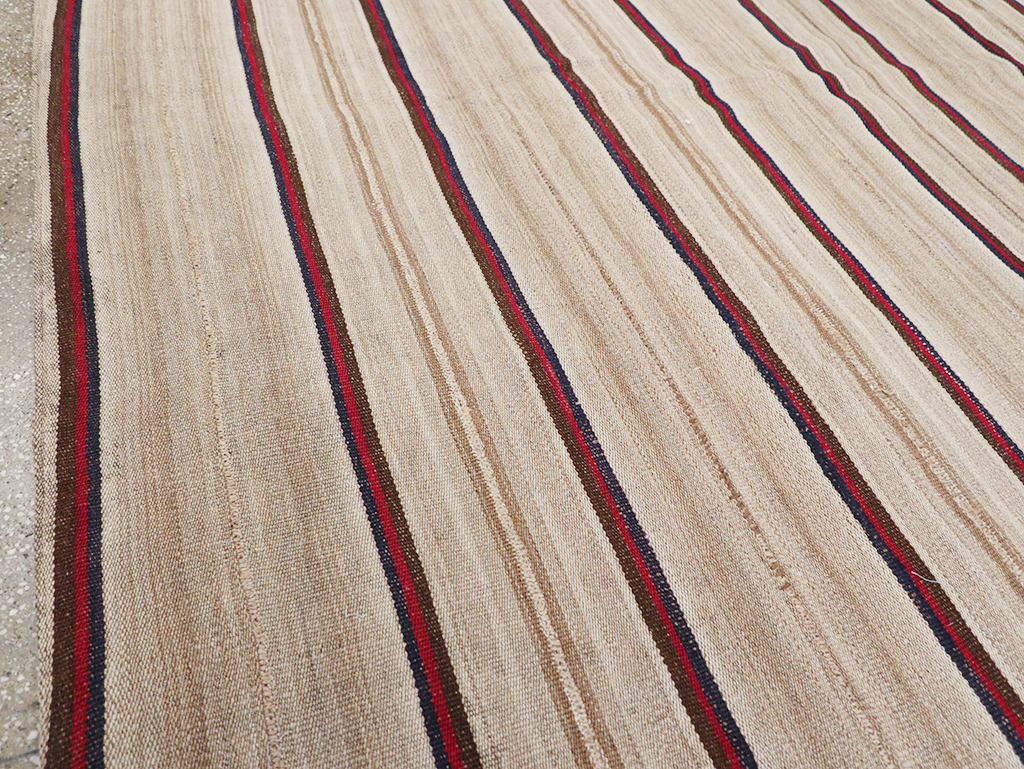 Vintage Persian Flatweave Kilim Small Room Size Carpet, No.32431 - Gsblank