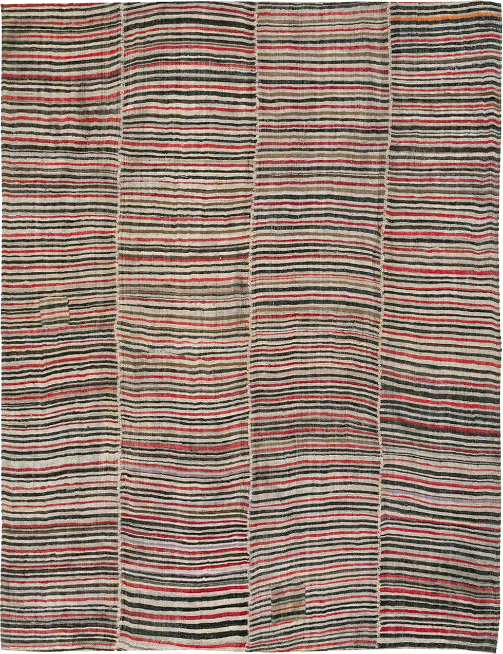 Vintage Persian Flatweave Kilim Accent Rug, No.32432 - Gsblank