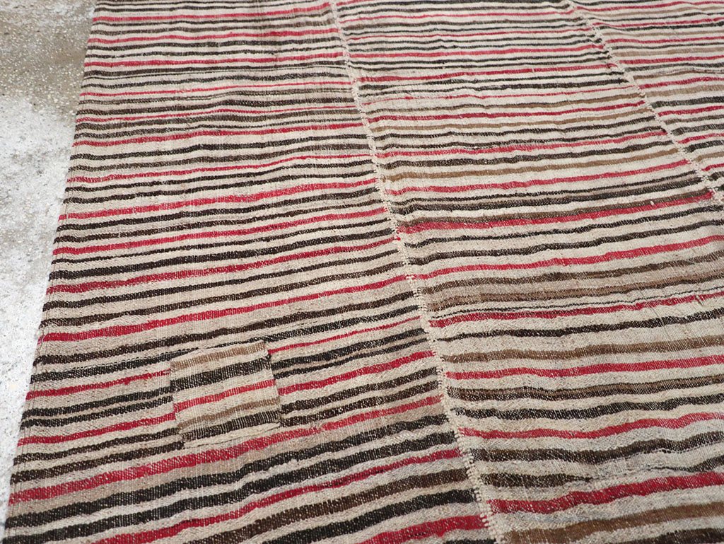 Vintage Persian Flatweave Kilim Accent Rug, No.32432 - Gsblank