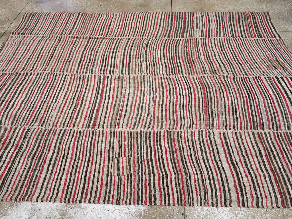 Vintage Persian Flatweave Kilim Accent Rug, No.32432 - Gsblank