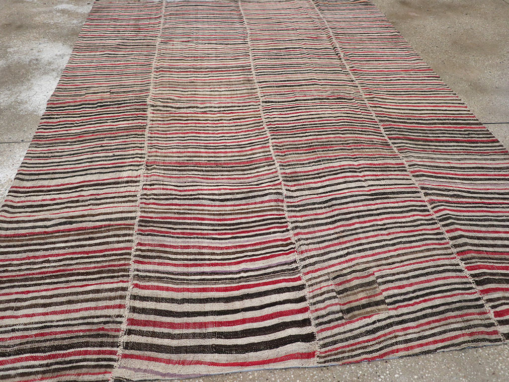 Vintage Persian Flatweave Kilim Accent Rug, No.32432 - Gsblank