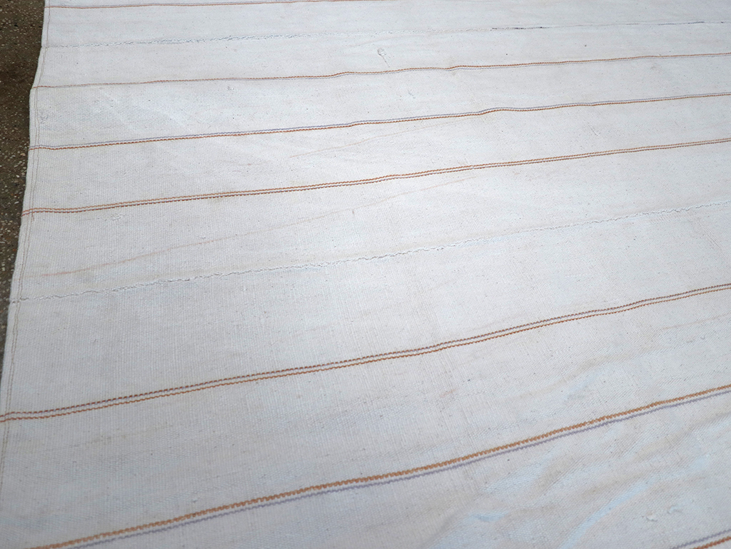 Vintage Persian Flatweave Kilim Room Size Carpet, No.32433 - Gsblank