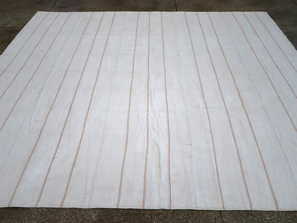 Vintage Persian Flatweave Kilim Room Size Carpet, No.32433 - Gsblank