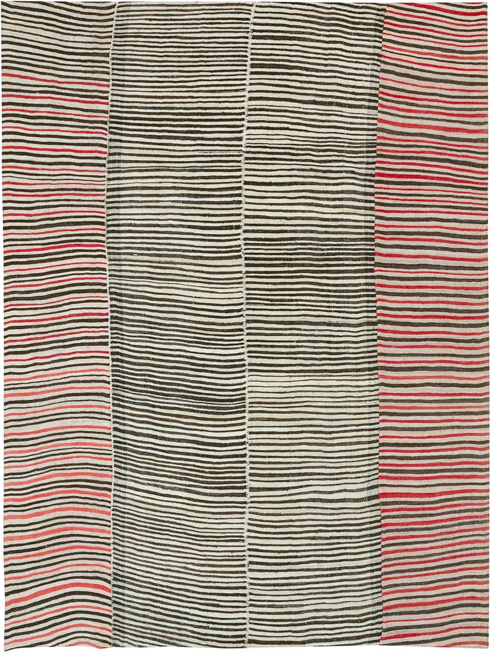 Vintage Persian Flatweave Kilim Room Size Carpet, No.32434 - Gsblank