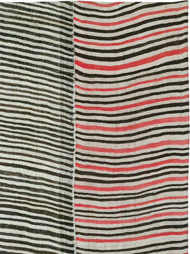 Vintage Persian Flatweave Kilim Room Size Carpet, No.32434 - Gsblank