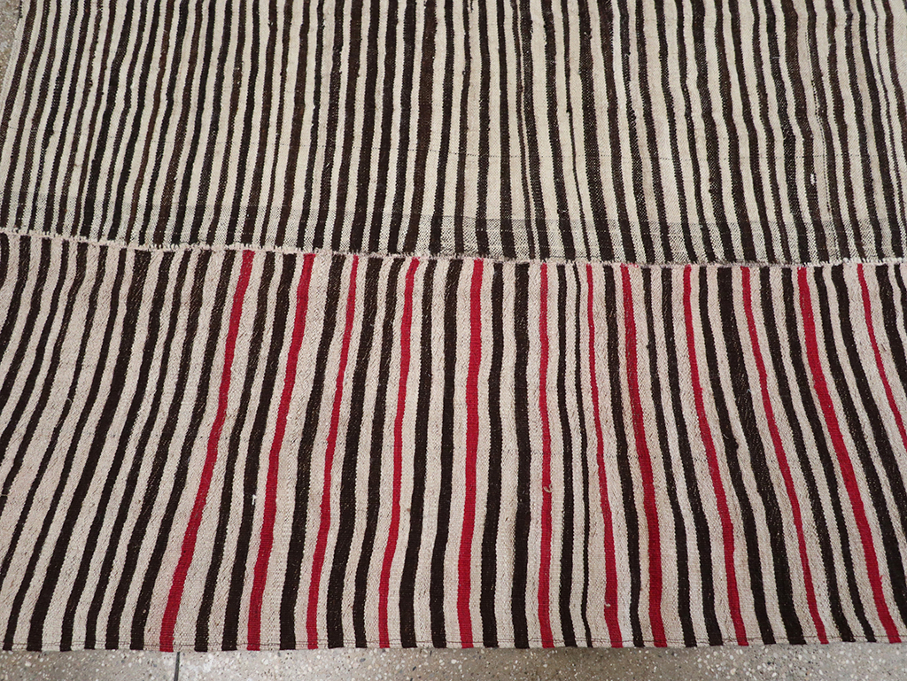 Vintage Persian Flatweave Kilim Room Size Carpet, No.32434 - Gsblank