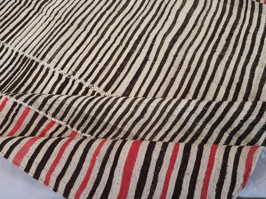 Vintage Persian Flatweave Kilim Room Size Carpet, No.32434 - Gsblank