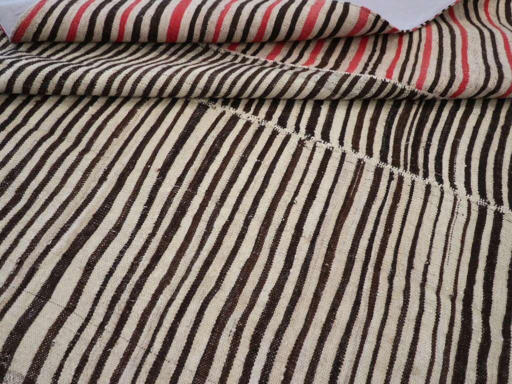 Vintage Persian Flatweave Kilim Room Size Carpet, No.32434 - Gsblank