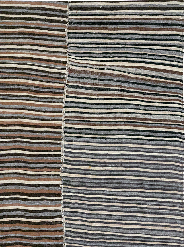 Vintage Persian Flatweave Kilim Room Size Carpet, No.32435 - Gsblank