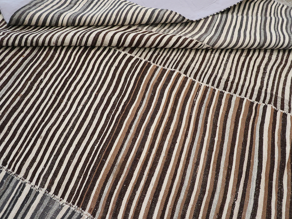 Vintage Persian Flatweave Kilim Room Size Carpet, No.32435 - Gsblank