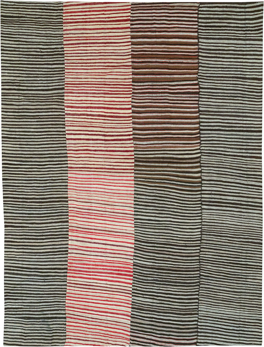 Vintage Persian Flatweave Kilim Room Size Carpet, No.32436 - Gsblank