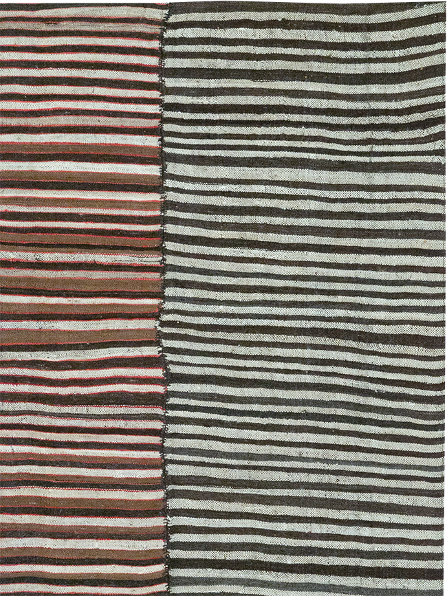 Vintage Persian Flatweave Kilim Room Size Carpet, No.32436 - Gsblank