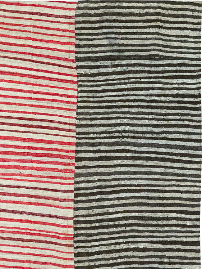 Vintage Persian Flatweave Kilim Room Size Carpet, No.32436 - Gsblank