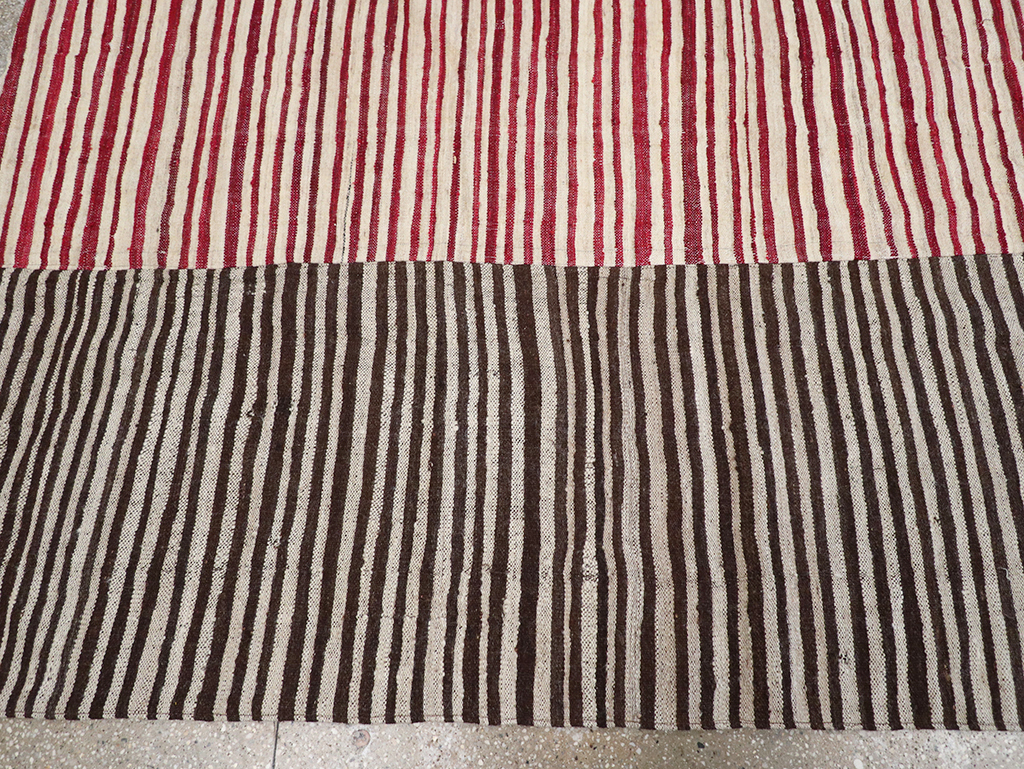 Vintage Persian Flatweave Kilim Room Size Carpet, No.32436 - Gsblank