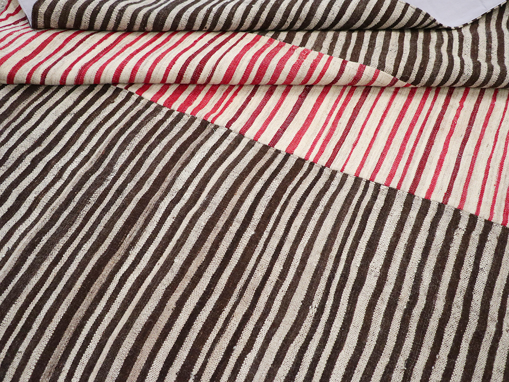 Vintage Persian Flatweave Kilim Room Size Carpet, No.32436 - Gsblank