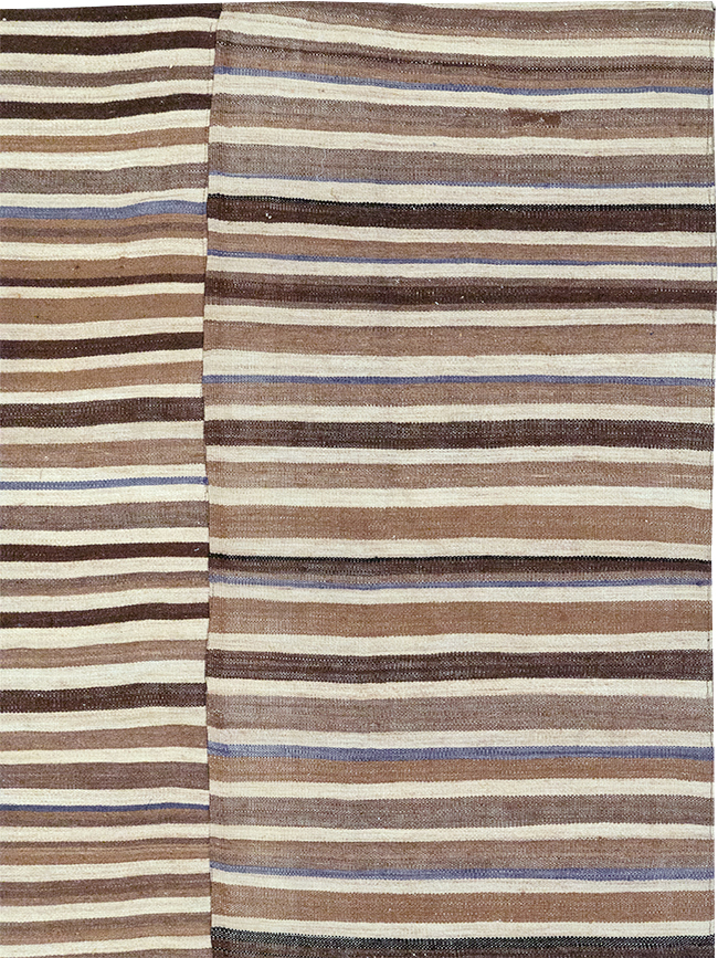 Vintage Persian Flatweave Kilim Gallery Carpet, No.32437 - Gsblank