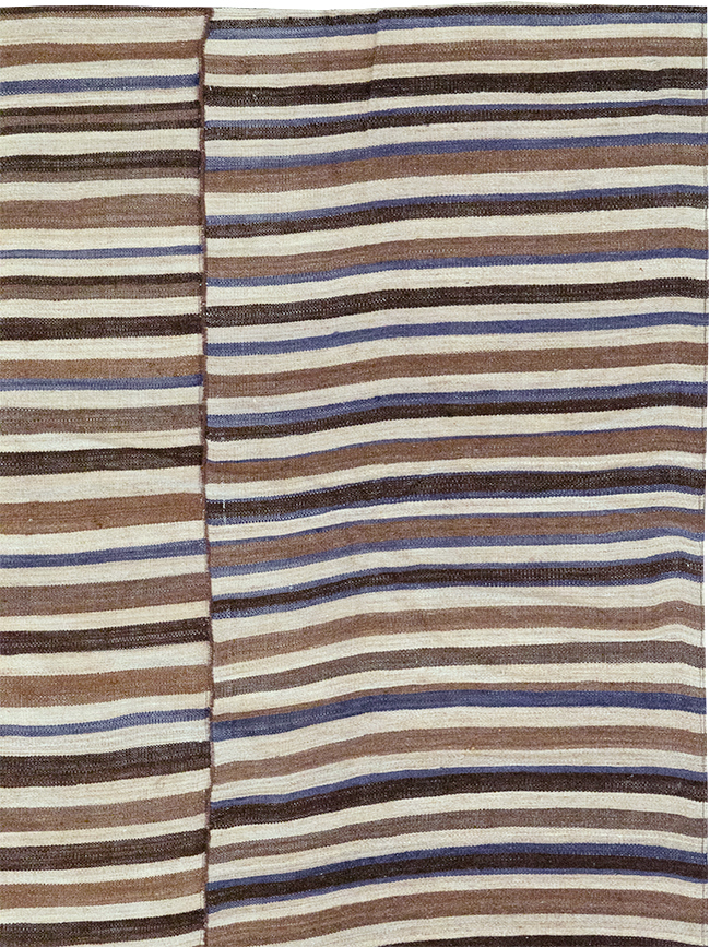 Vintage Persian Flatweave Kilim Gallery Carpet, No.32437 - Gsblank