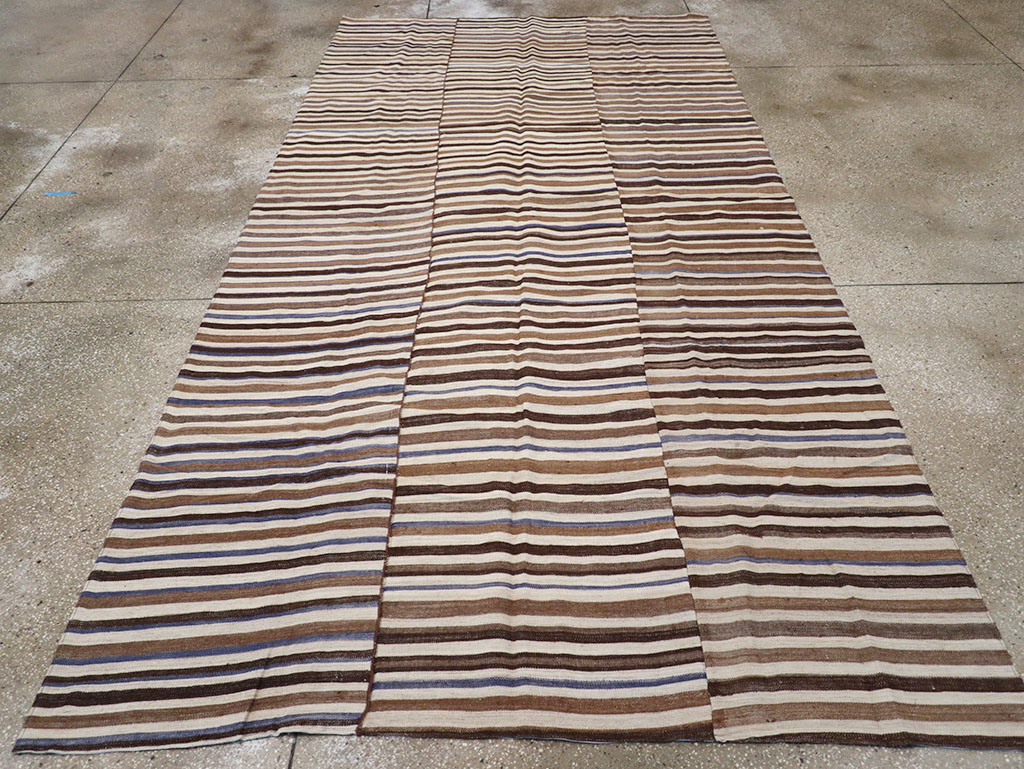 Vintage Persian Flatweave Kilim Gallery Carpet, No.32437 - Gsblank