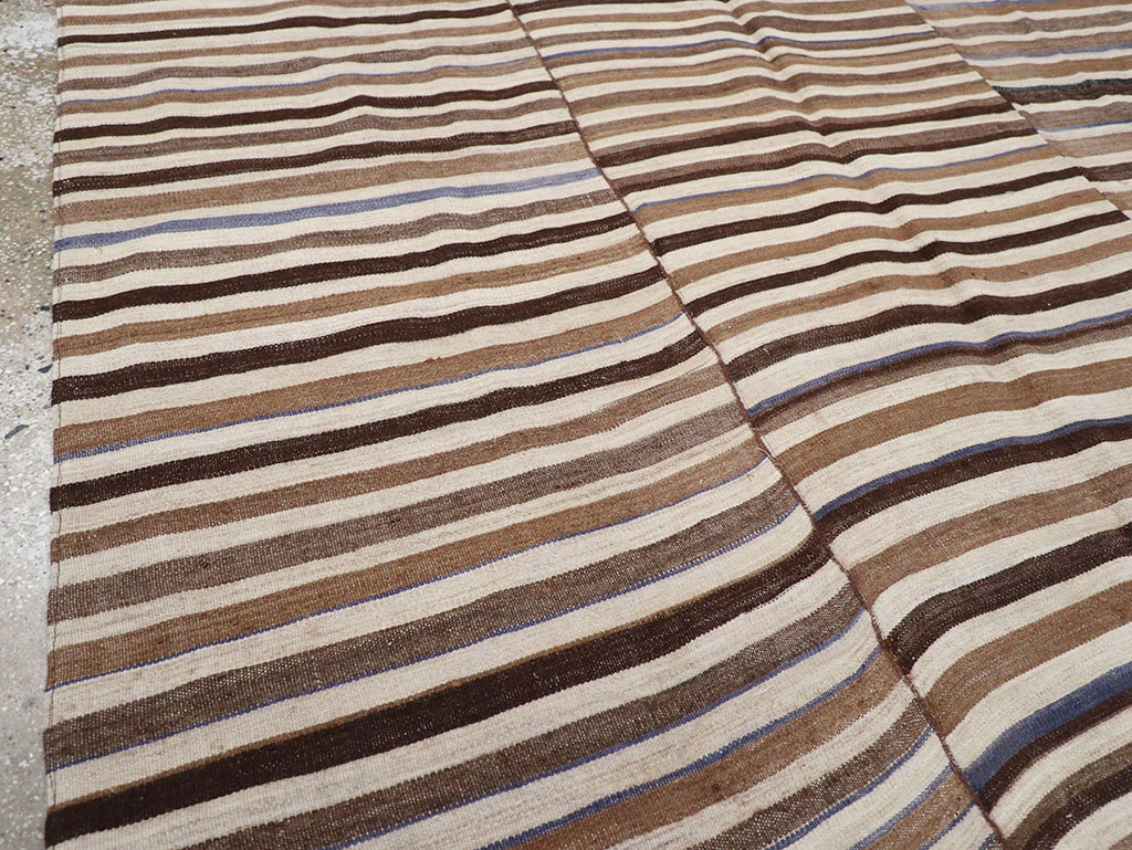 Vintage Persian Flatweave Kilim Gallery Carpet, No.32437 - Gsblank