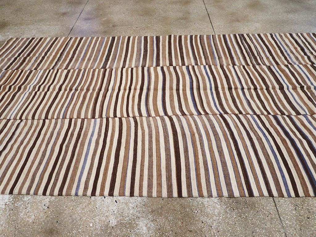 Vintage Persian Flatweave Kilim Gallery Carpet, No.32437 - Gsblank