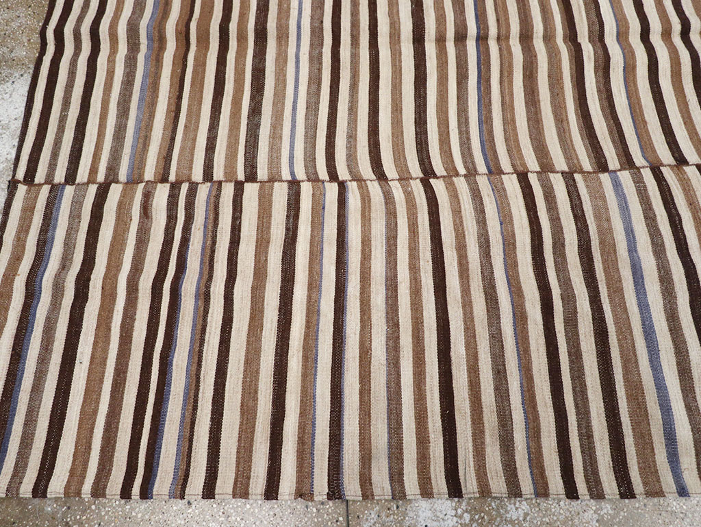 Vintage Persian Flatweave Kilim Gallery Carpet, No.32437 - Gsblank