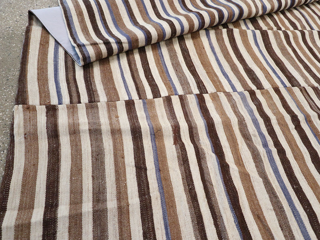 Vintage Persian Flatweave Kilim Gallery Carpet, No.32437 - Gsblank