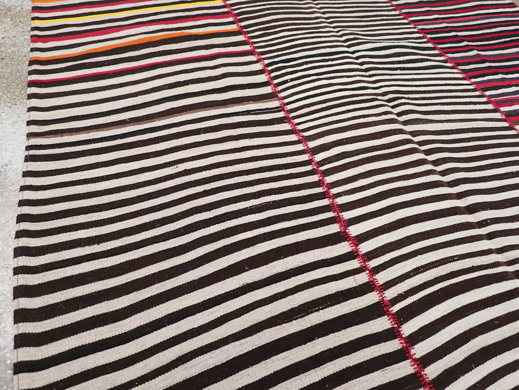 Vintage Persian Flatweave Kilim Accent Carpet, No.32438 - Gsblank