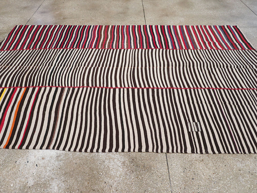 Vintage Persian Flatweave Kilim Accent Carpet, No.32438 - Gsblank