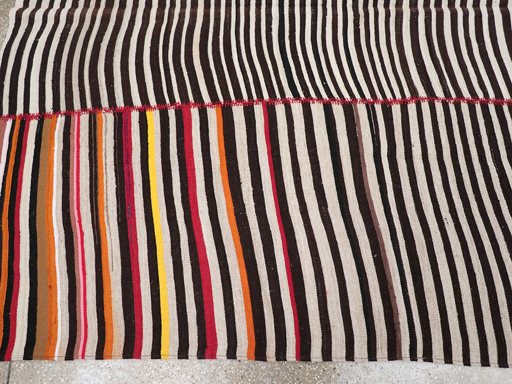 Vintage Persian Flatweave Kilim Accent Carpet, No.32438 - Gsblank