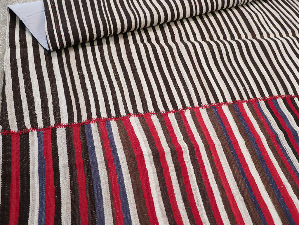 Vintage Persian Flatweave Kilim Accent Carpet, No.32438 - Gsblank