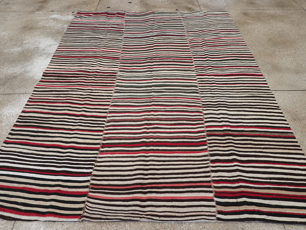 Vintage Persian Flatweave Kilim Accent Rug, No.32439 - Gsblank